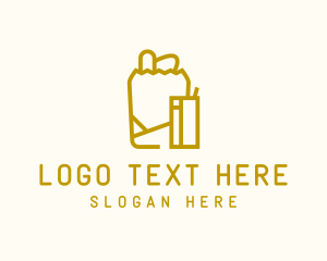 Gold - Grocery Food Bag logo design