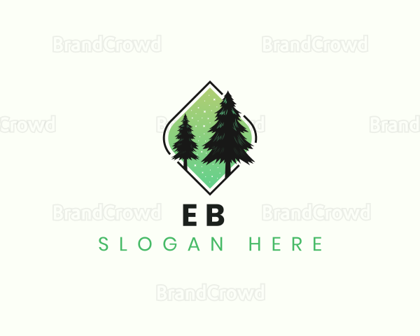 Eco Pine Tree Forestry Logo