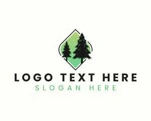 Pine - Eco Pine Tree Forestry logo design