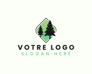 Eco Pine Tree Forestry Logo