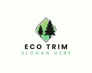 Eco Pine Tree Forestry logo design