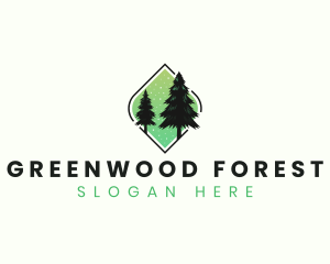 Eco Pine Tree Forestry logo design