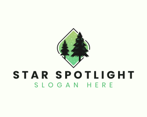 Eco Pine Tree Forestry logo design