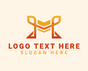 Monoline - Generic Gradient Letter M logo design