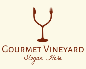 Food And Wine - Drink & Eat Restaurant logo design