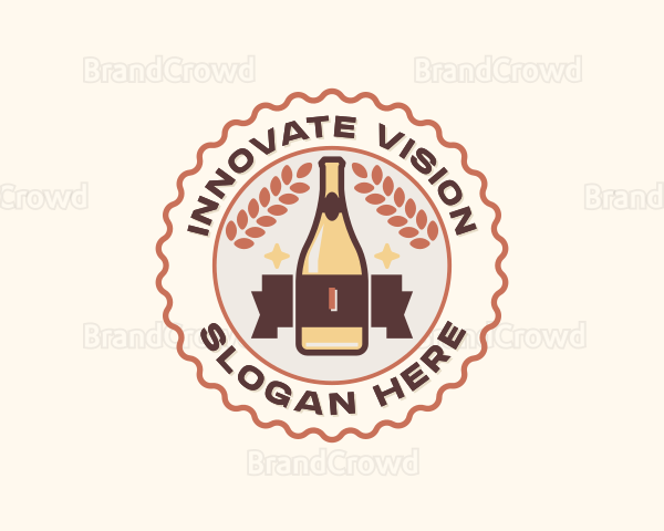 Beer Bottle Brewery Logo