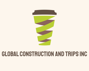 Ribbon - Twisted Coffee Cup logo design