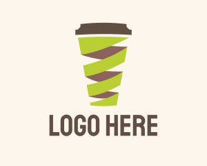 Mocha - Twisted Coffee Cup logo design