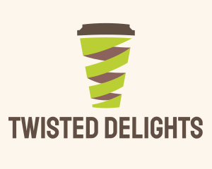 Twisted Coffee Cup  logo design