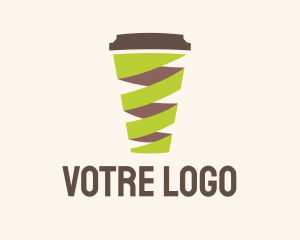 Latte - Twisted Coffee Cup logo design