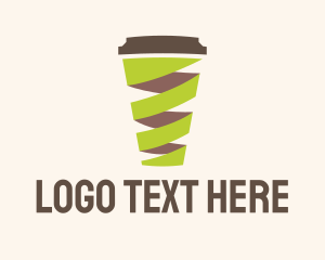 Organic Coffee - Twisted Coffee Cup logo design
