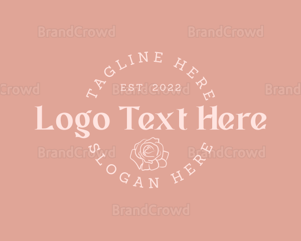 Whimsical Floral Serif Wordmark Logo