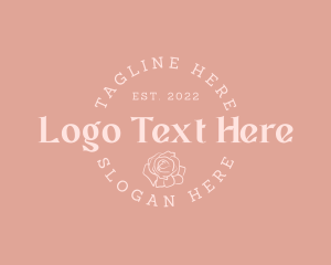 Beautician - Whimsical Floral Serif Wordmark logo design