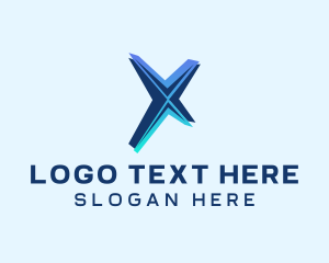 Gaming Tech Letter X Logo