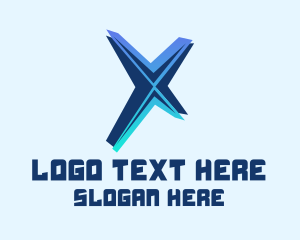 IT Service - Gaming Tech Letter X logo design
