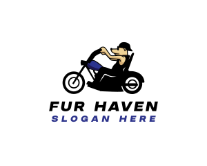 Fur - Motorcycle Gang Dog logo design
