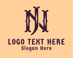 Gothic - Gothic J & N Monogram logo design