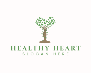 Woman Heart Tree logo design