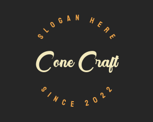 Retro Cursive Business logo design