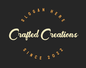 Retro Cursive Business logo design