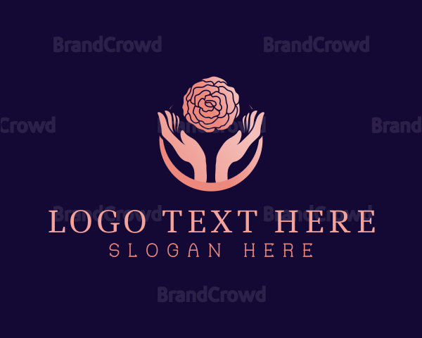 Flower Rose Hand Logo