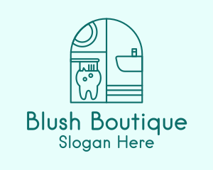 Toothbrush Dental Tooth logo design