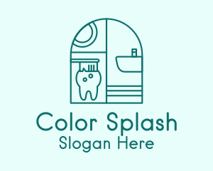 Toothbrush Dental Tooth logo design