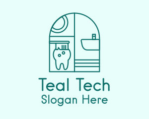 Toothbrush Dental Tooth logo design