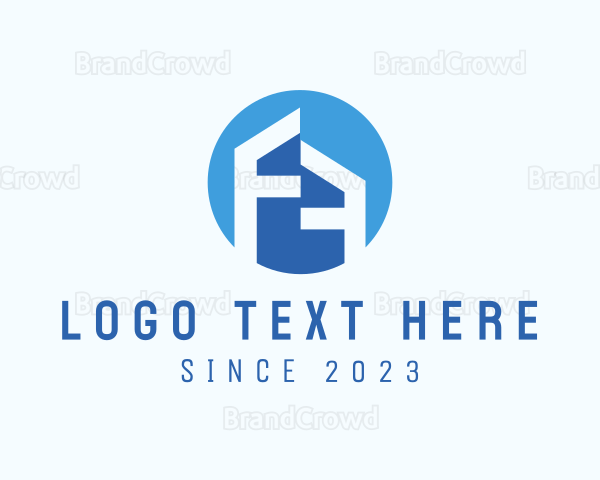 Letter F House Logo