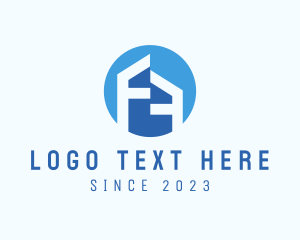 Roof - Letter F House logo design
