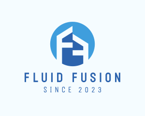 Letter F House logo design