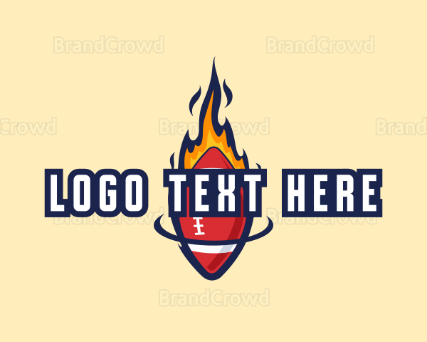 Football Fire Sports Logo