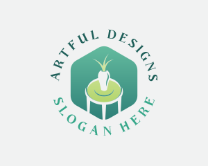 Vase Furniture Interior Design logo design