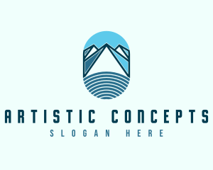 Abstract - Abstract Snow Mountain logo design
