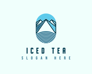 Abstract Snow Mountain logo design