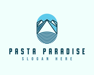 Abstract Snow Mountain logo design