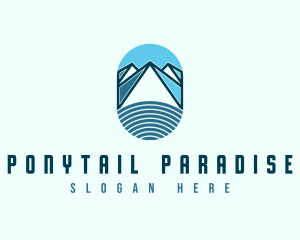 Abstract Snow Mountain logo design