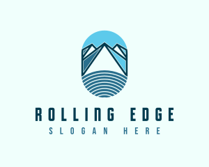 Skating - Abstract Snow Mountain logo design