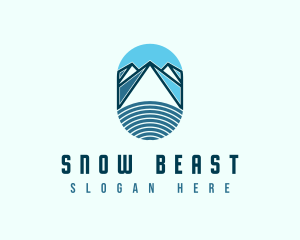 Abstract Snow Mountain logo design