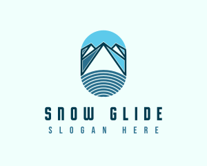 Abstract Snow Mountain logo design