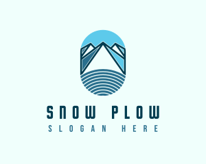 Abstract Snow Mountain logo design