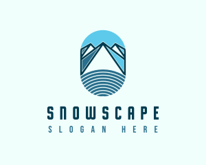 Snow - Abstract Snow Mountain logo design