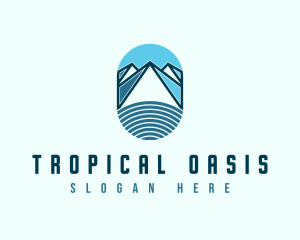 Paradise - Abstract Snow Mountain logo design