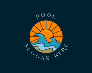 Travel - Sun Beach Wave logo design