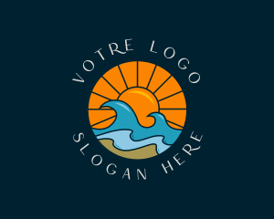 Trip - Sun Beach Wave logo design