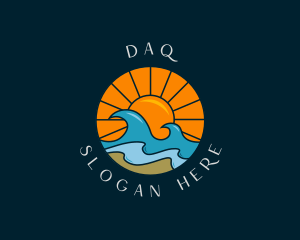 Wave - Sun Beach Wave logo design