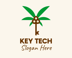 Coconut Tree Key logo design