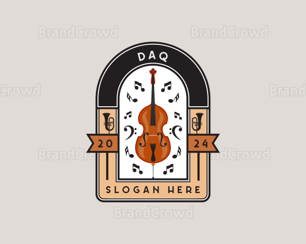 Musical Orchestra Bass Logo