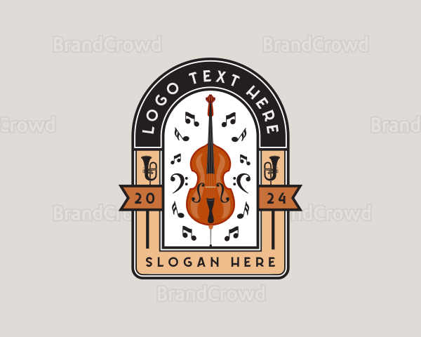 Musical Orchestra Bass Logo