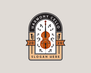 Musical Orchestra Bass logo design